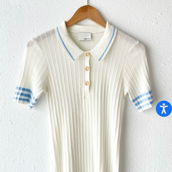 Greylin Bruna Knit Collared Top - Brand New with tags - Picture 1 of 12